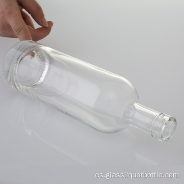 Botella de licor de cristal azul de 500 ml